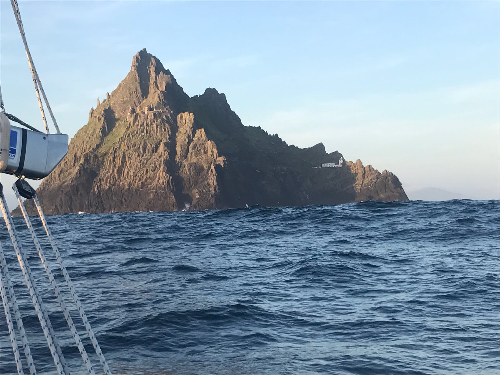 Sun setting at Skellig Michael