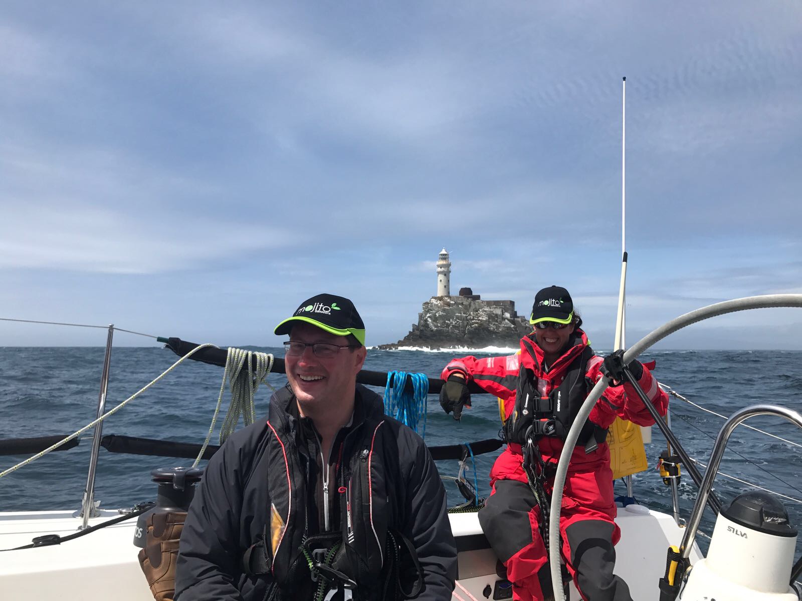 Vicky and Peter at the Fastnet